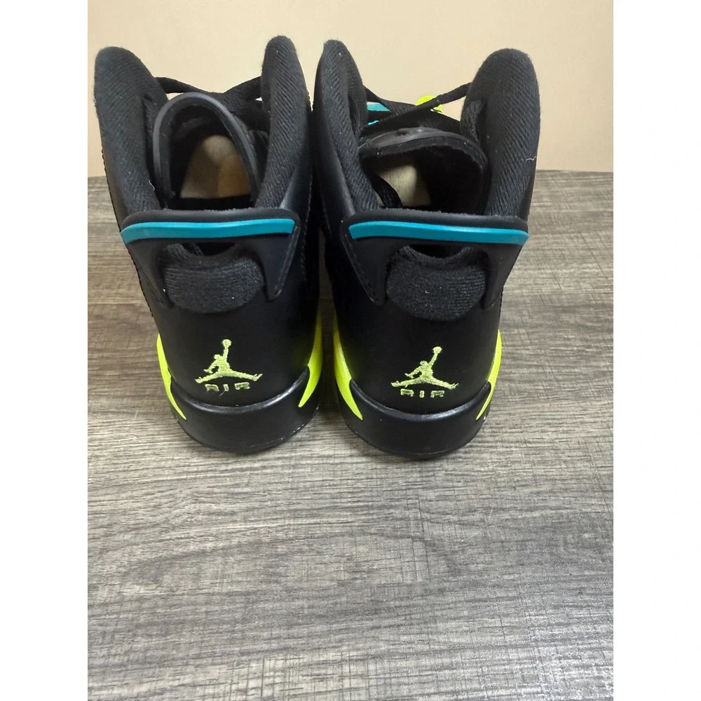 Air Jordan 6 Retro GG Black Volt Ice Turbo Green 543390-043 Kids 6Y Sneaker